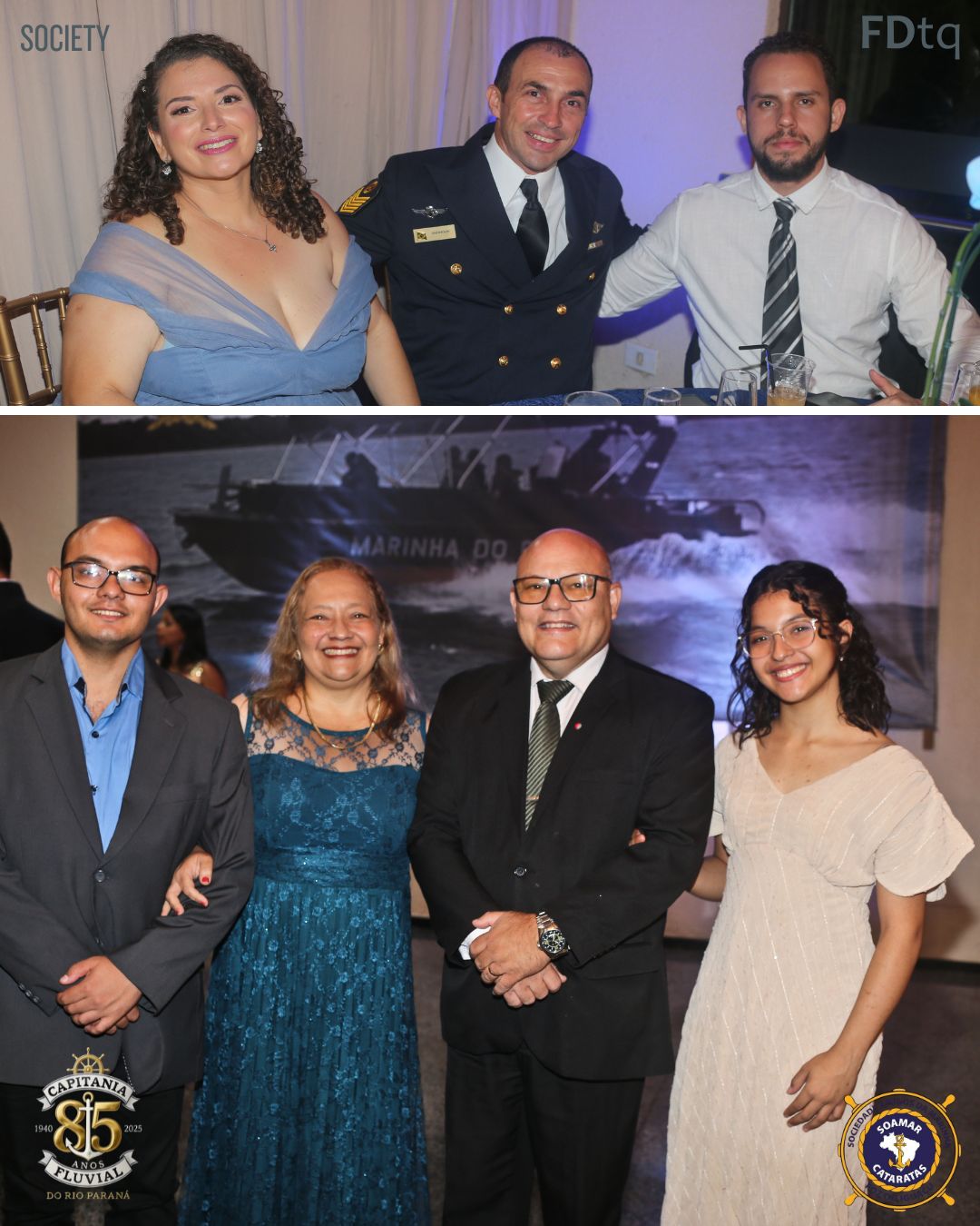 Comandante Uanderson Simonin e convidados no Jantar de 85 anos da Capitania em Foz do Iguaçu
SOAMAR CATARATAS
VERALDO BARBIERO
CAPITÃO COTTA
TALITA COTTA
VOLUNTÁRIAS CISNE BRANCO