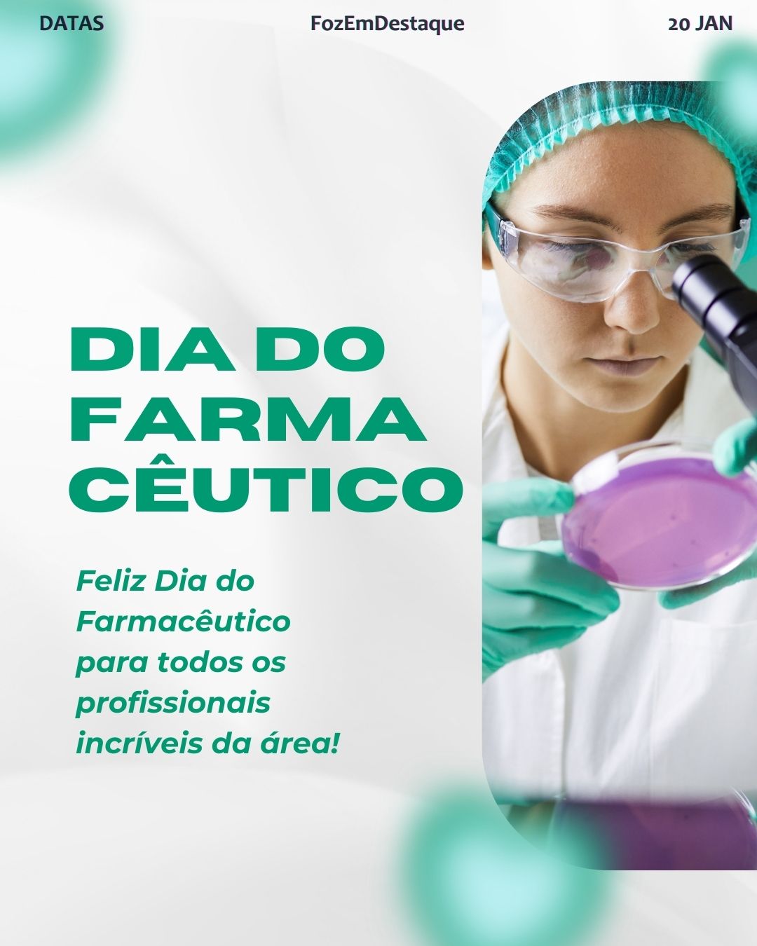 Dia do Farmacêutico: A Ciência a Serviço da Vida
Datas Comemorativas 20/01/2026