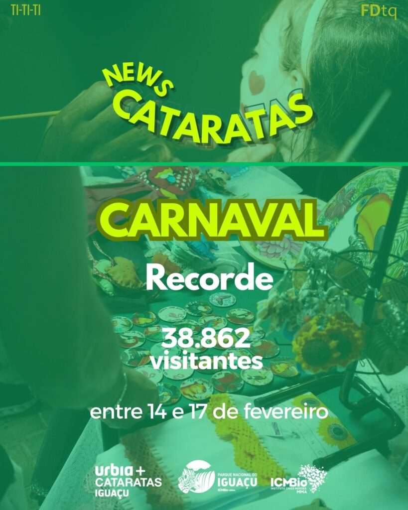 Carnaval nas Cataratas 2026 registra recorde de 38 mil pessoas. Veja os detalhes da visitação histórica no Parque Nacional do Iguaçu.
FozEmDestaque
Foz em Destaque