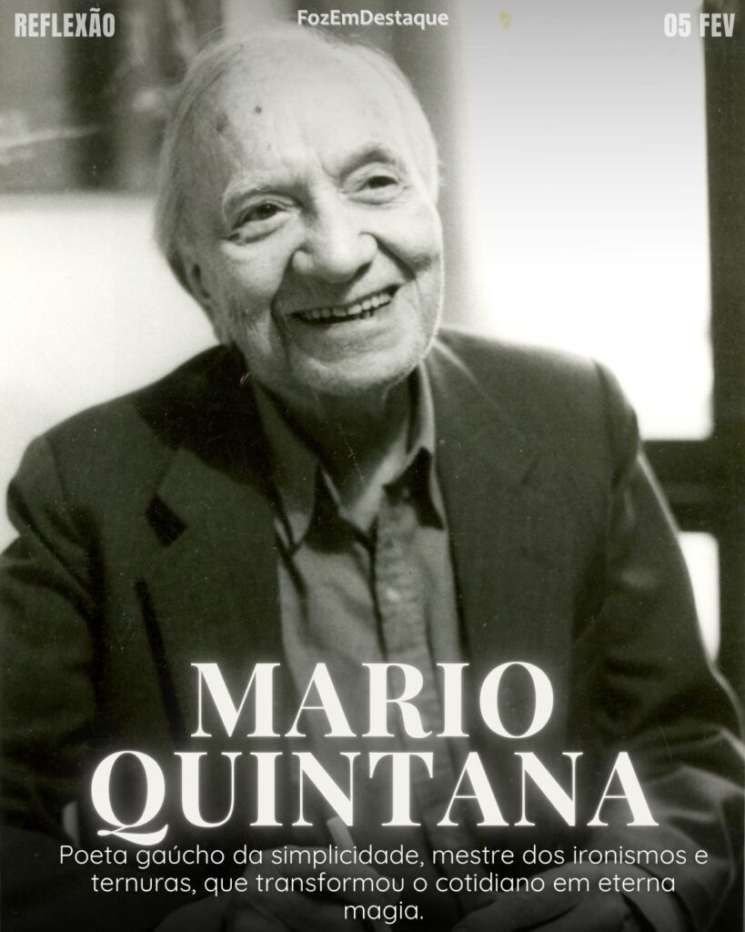 Transformação pela Leitura Quintana
"Os livros não mudam o mundo. Quem muda o mundo são as pessoas. Os livros só mudam as pessoas." – Mario Quintana