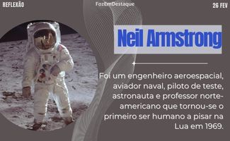 Pequenos passos vida plena: A lição de Neil Armstrong REFLEXÃO HORIZONTAL
