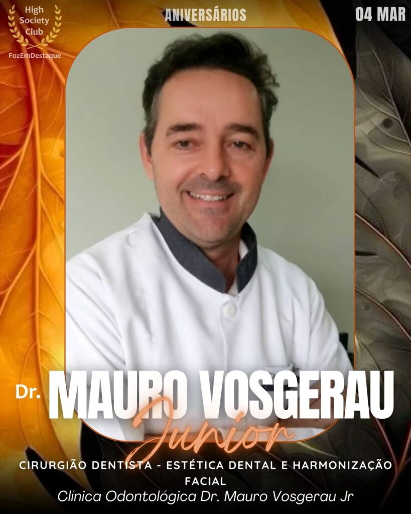 Dr. Mauro Vosgerau Junior
Cirurgião Dentista - Estética dental e Harmonização Facial
Clínica Odontológica Dr. Mauro Vosgerau Jr
ABO - Foz
