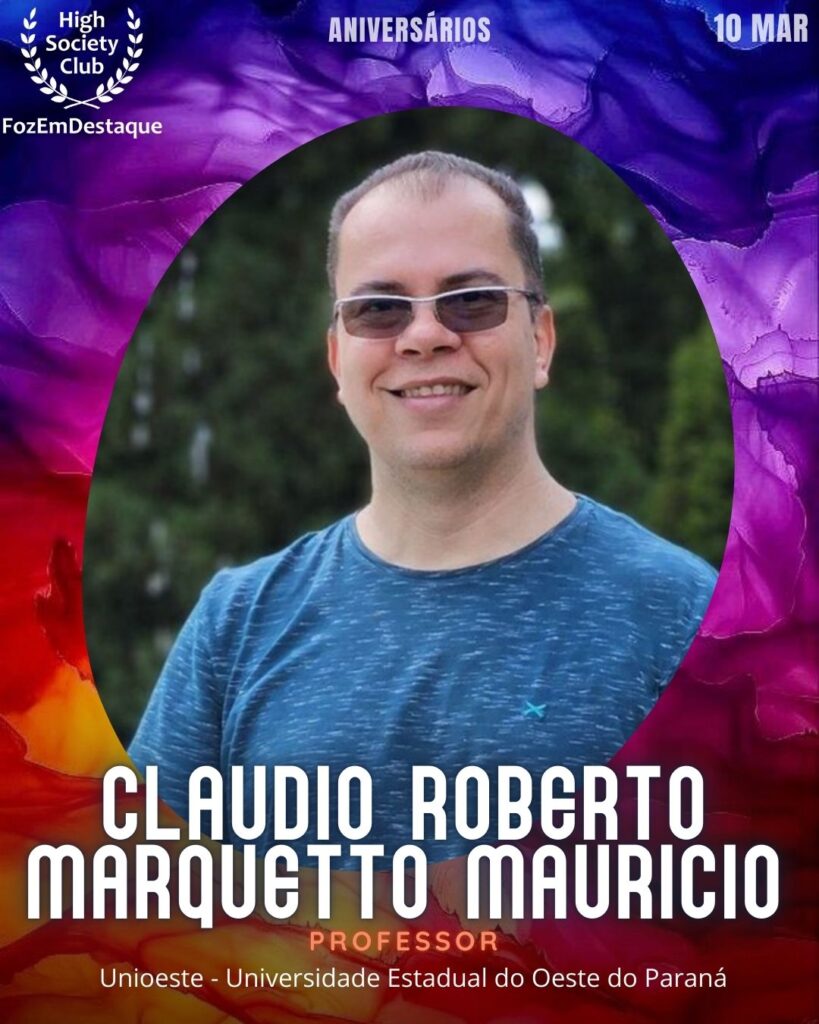 Claudio Roberto Marquetto Mauricio
Professor
Unioeste - Universidade Estadual do Oeste do Paraná