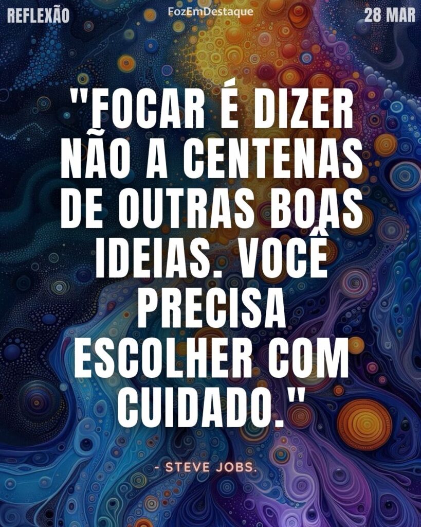 Reflexão Steve Jobs 2026